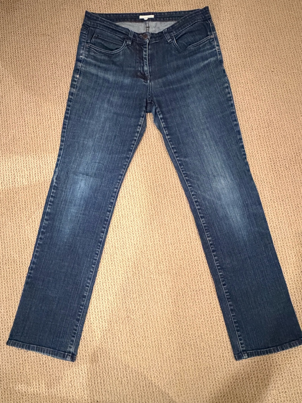 Eileen Fisher Women's Dark Blue Straight-Leg Jeans size 8